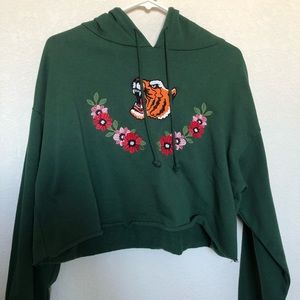 Cropped Green Pacsun Sweatshirt